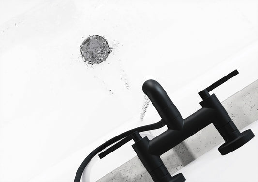 Kludi Nova Fonte Puristic Baterie cada dus dubla comanda, negru mat