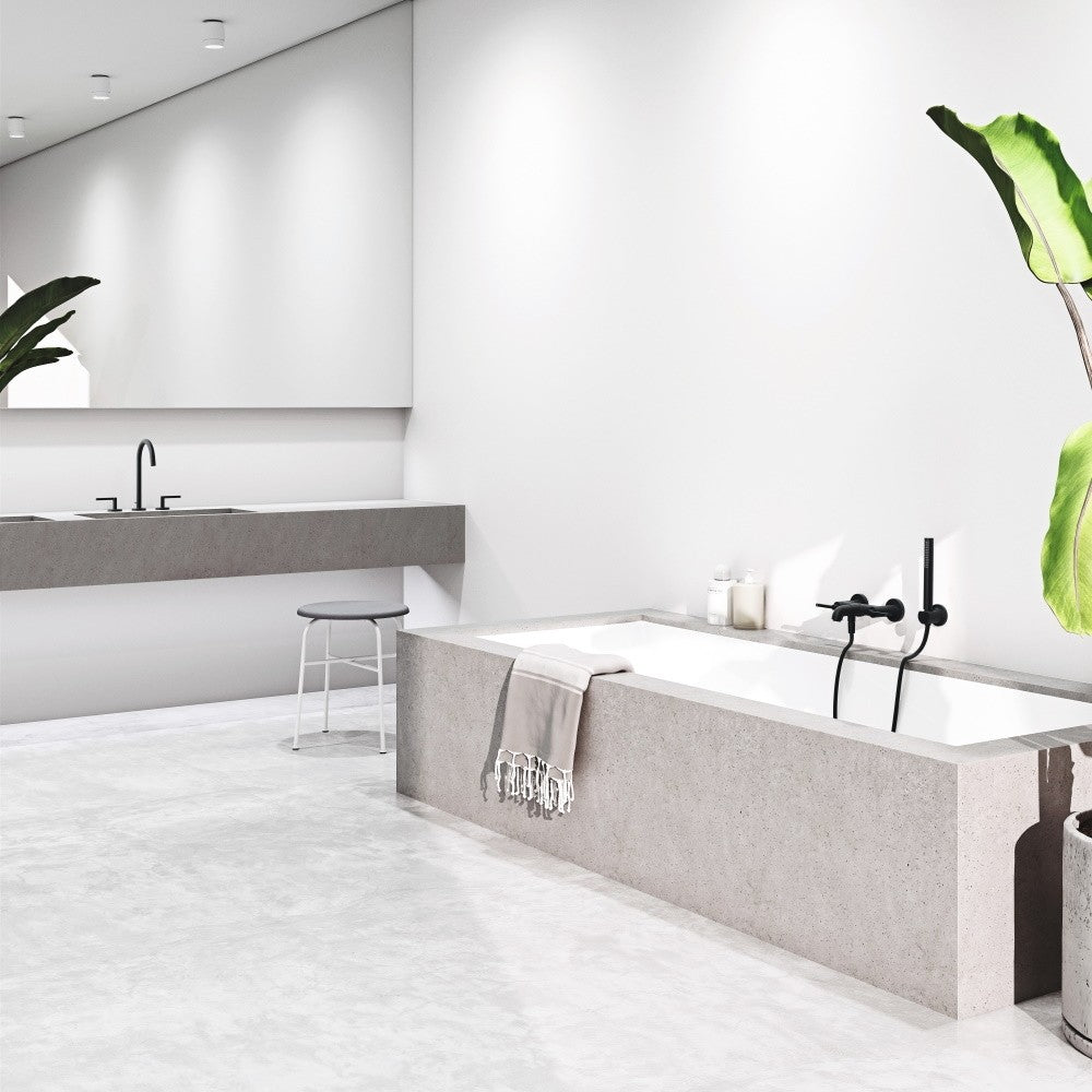 Kludi Nova Fonte Puristic Baterie cada dus dubla comanda, negru mat