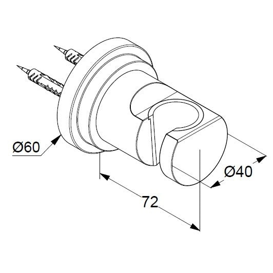 Kludi Nova Fonte Suport fix para de dus