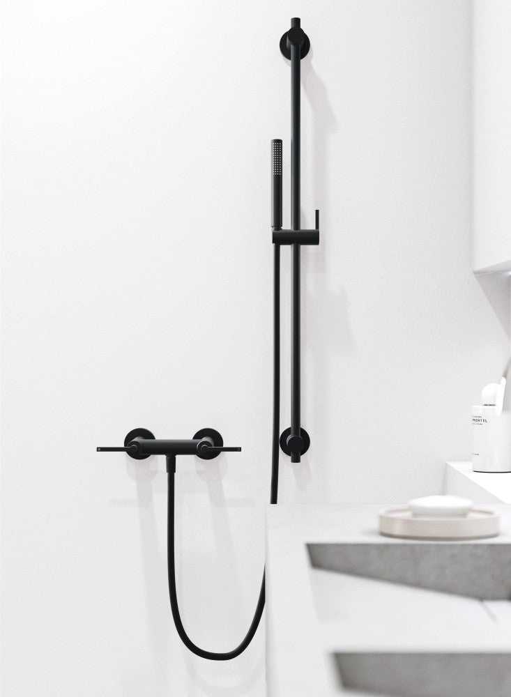 Kludi Nova Fonte Baterie dus dubla comanda, negru mat