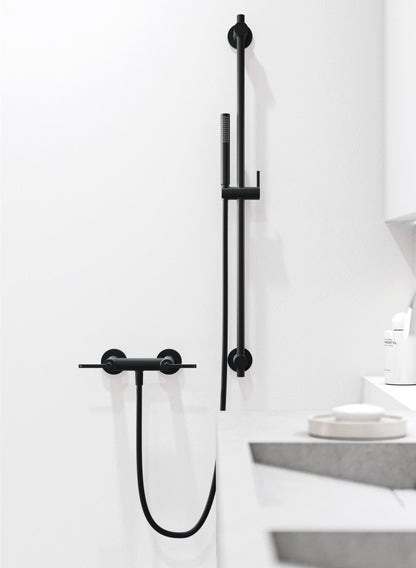 Kludi Nova Fonte Baterie dus dubla comanda, negru mat