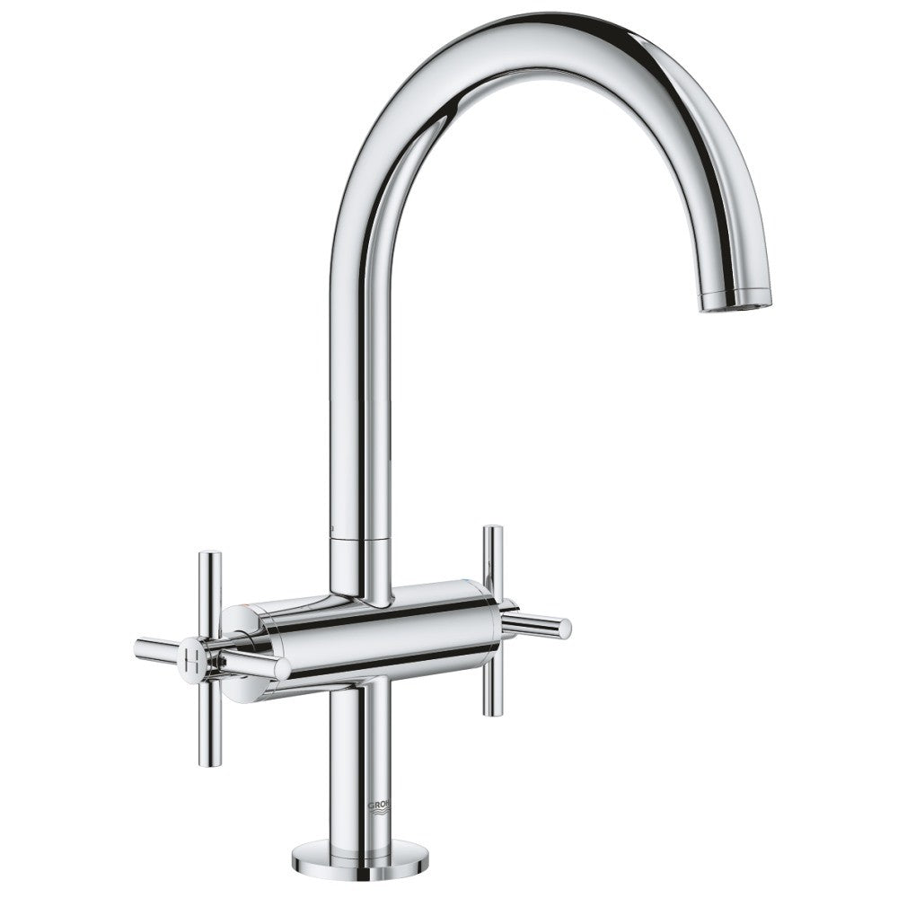 Baterie chiuveta baie Grohe Atrio L, dubla comanda, manere cruce