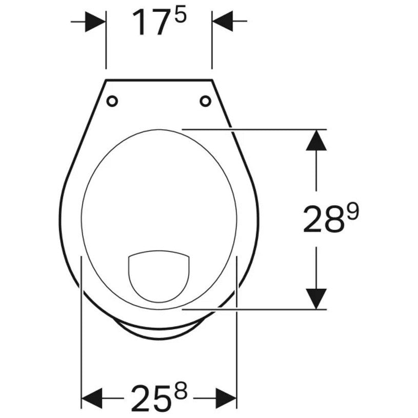 Vas WC pentru copii, pe pardoseala Geberit Bambini 33x43 cm evacuare orizontala, alb