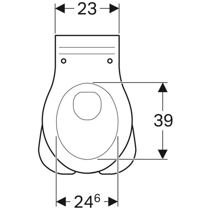 Vas WC pentru copii, pe pardoseala Geberit Bambini 35x50 cm evacuare orizontala, alb