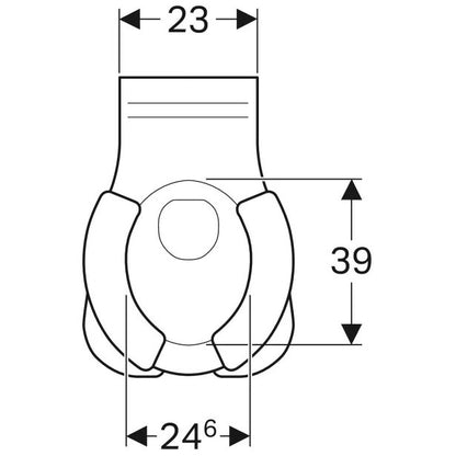 Vas WC pentru copii, pe pardoseala Geberit Bambini 35x50 cm evacuare orizontala, alb/gri