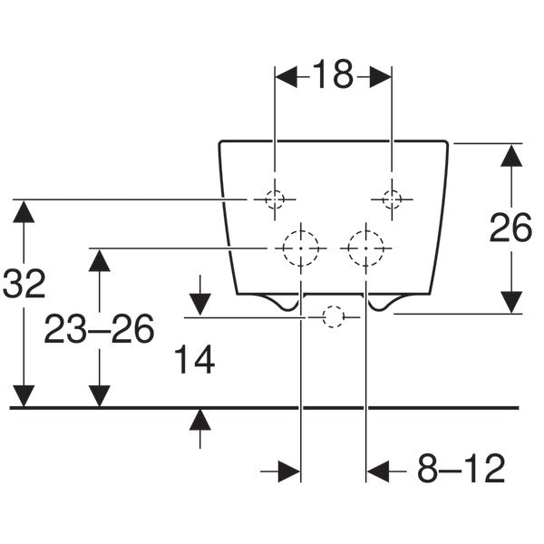 Geberit iCon Square Bideu suspendat 35x54 cm