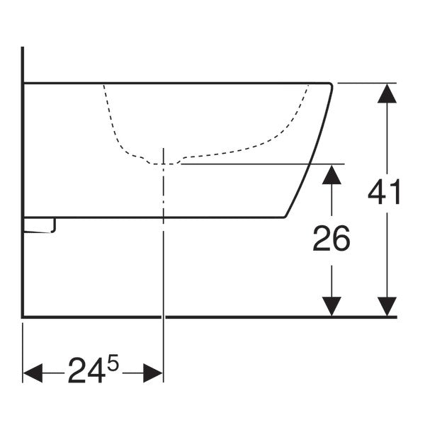 Geberit iCon Square Bideu suspendat 35x54 cm