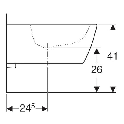 Geberit iCon Square Bideu suspendat 35x54 cm