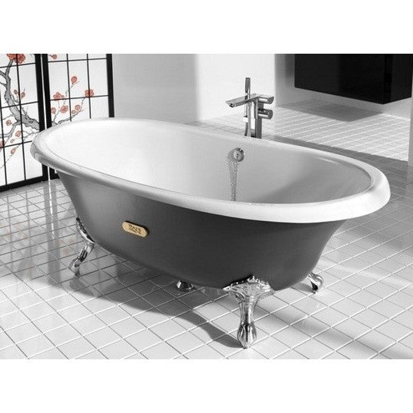 Cada freestanding ovala Roca Newcast fonta 170x85 cm, exterior gri