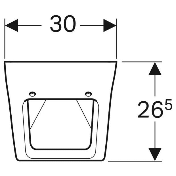 Geberit Pareo Pisoar cu evacuare prin spate 30x27xH52 cm