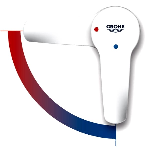 Baterie lavoar Grohe Eurostyle, cu ventil pop-up si maner plin, cold start