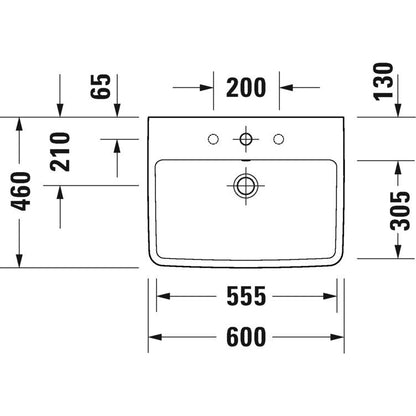 Lavoar baie suspendat Duravit No. 1 60x46 cm