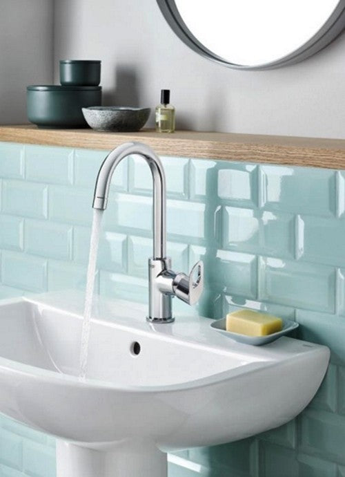 Baterie lavoar Grohe BauLoop, pipa pivotanta si ventil pop-up, marime L