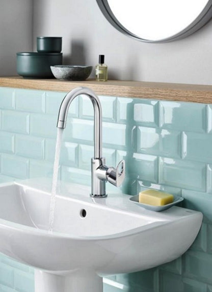Baterie lavoar Grohe BauLoop, pipa pivotanta si ventil pop-up, marime L