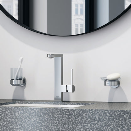 Baterie lavoar inalta Grohe Plus, cu dus extractibil marime L, ventil click-clack