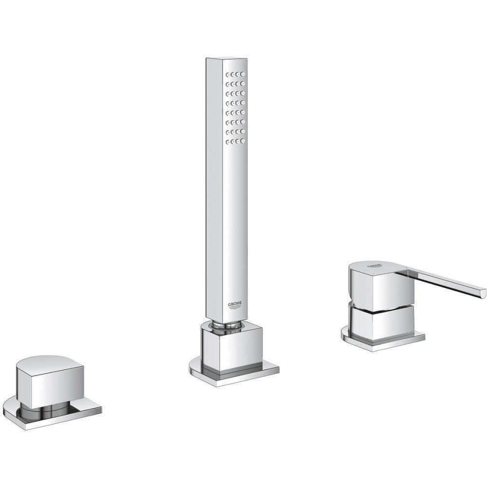 Grohe Plus Baterie cada dus monocomanda cu 3 orificii si set dus, montaj pe cada