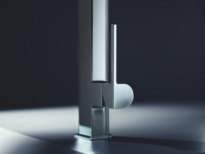 Baterie lavoar pe blat Grohe Plus, pipa pivotanta marime L, ventil click-clack