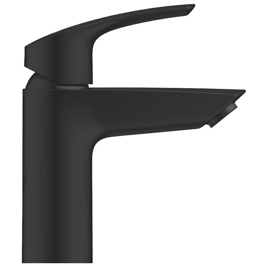 Baterie lavoar Grohe Eurosmart cu ventil click-clack, marime S, negru mat
