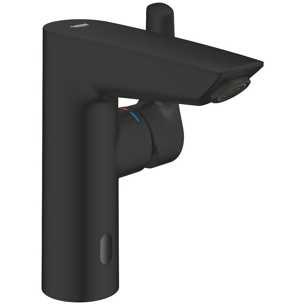 Grohe Eurosmart Baterie lavoar monocomanda cu infrarosu, baterie 6V fara mixare apa, senzor bidirectional, negru mat