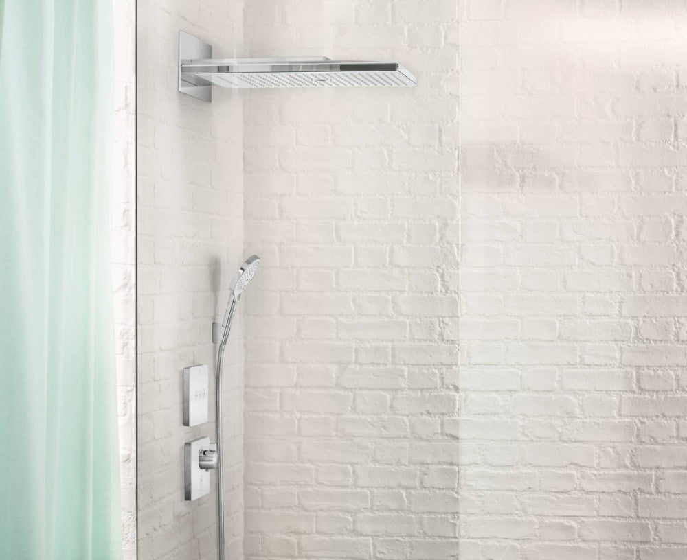 Palarie dus fix Hansgrohe Rainmaker Select 580, cu 3 functii, negru/crom