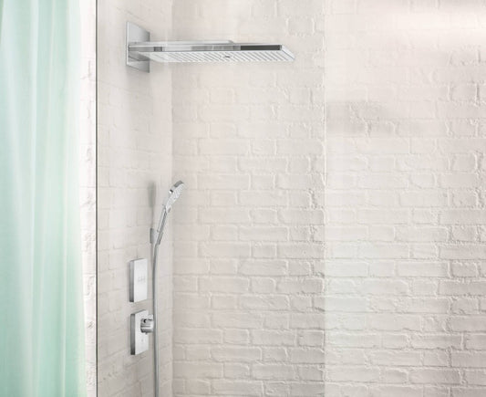 Palarie dus fix Hansgrohe Rainmaker Select 580, cu 3 functii, negru/crom