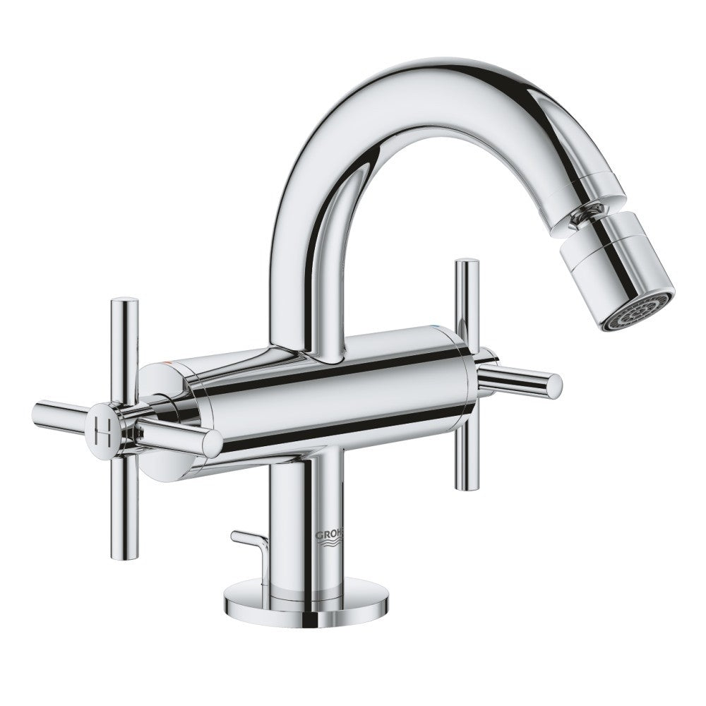 Grohe Atrio Baterie bideu dubla comanda cu ventil pop-up, crom