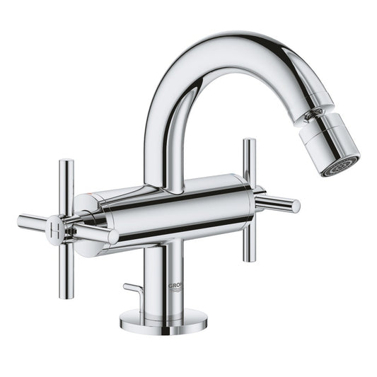 Grohe Atrio Baterie bideu dubla comanda cu ventil pop-up, crom