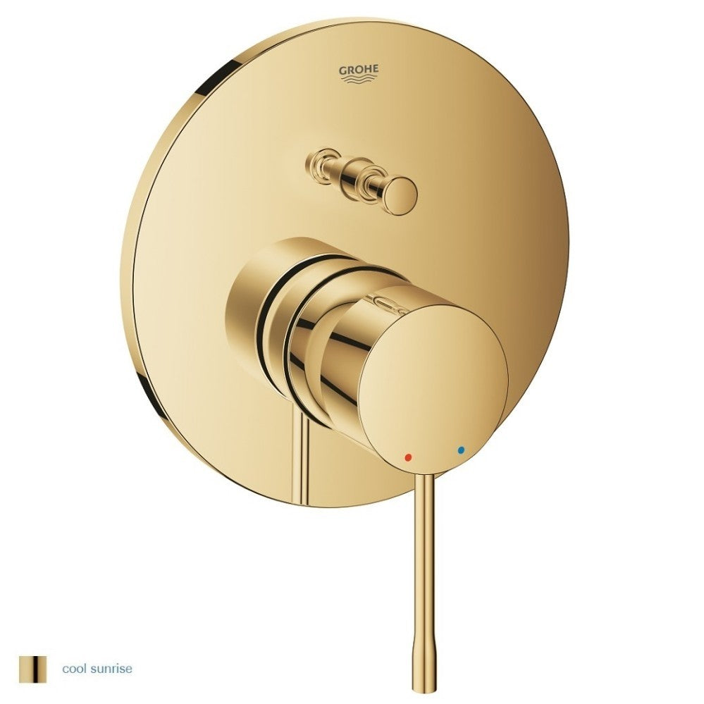 Set promo Sistem dus incastrat fara termostat Grohe Rainshower, auriu