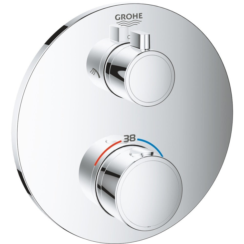 Grohe Grohtherm Baterie cada dus cu termostat si 2 iesiri, rotunda, crom