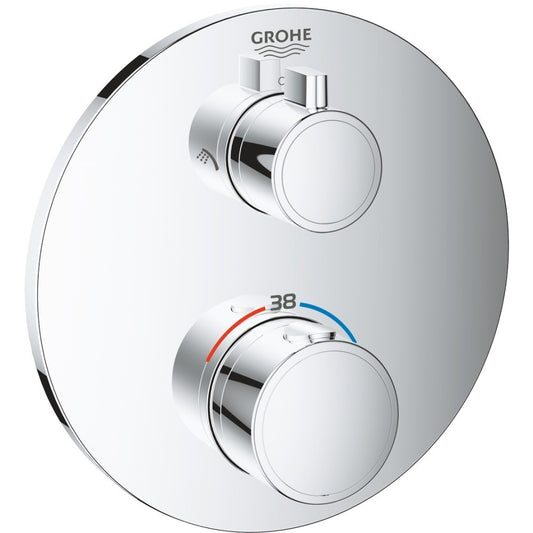 Grohe Grohtherm Baterie cada dus cu termostat si 2 iesiri, rotunda, crom