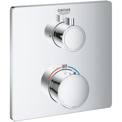 Grohe Grohtherm Baterie dus cu termostat si 1 iesire, patrata, crom