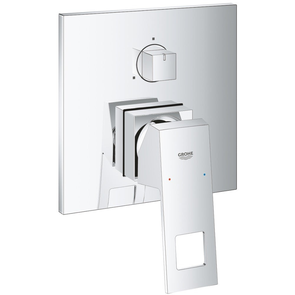 Grohe Eurocube Baterie cada dus incastrata, 3 iesiri, crom