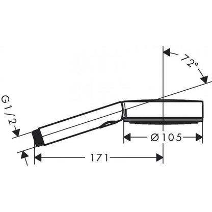 Para dus Hansgrohe Pulsify Select S cu 3 functii, crom