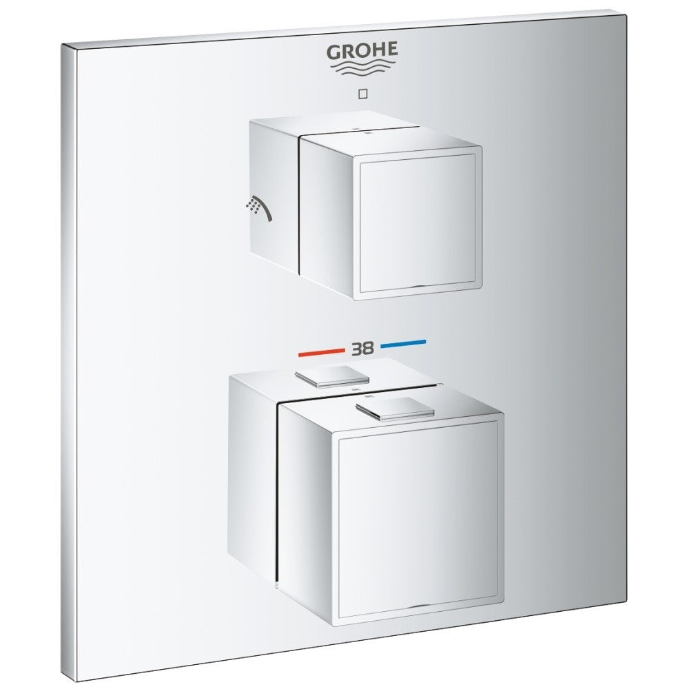 Grohe Grohtherm Cube Baterie dus cu termostat incastrata, 2 iesiri, crom