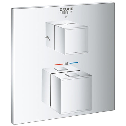 Grohe Grohtherm Cube Baterie dus cu termostat incastrata, 2 iesiri, crom
