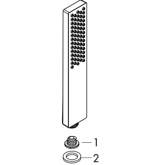 Para dus Hansgrohe Pulsify E 100 cu 1 functie, crom
