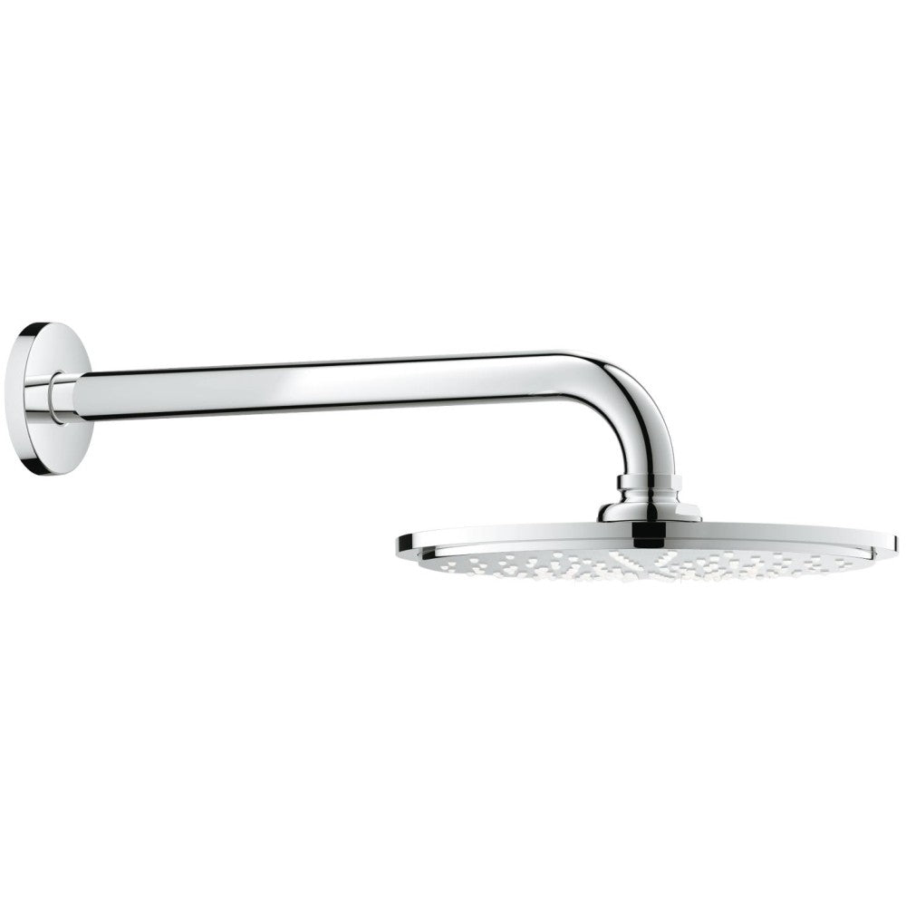 Palarie dus fix Grohe Rainshower Cosmopolitan, cu brat, montaj pe perete, Ø21 cm