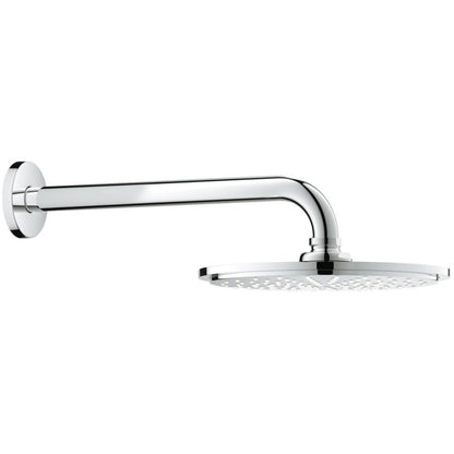 Palarie dus fix Grohe Rainshower Cosmopolitan, cu brat, montaj pe perete, Ø21 cm