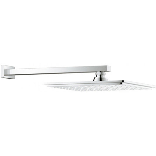 Palarie dus fix Grohe Rainshower Allure, cu brat, cu limitator de debit, montaj pe perete, 22x22 cm