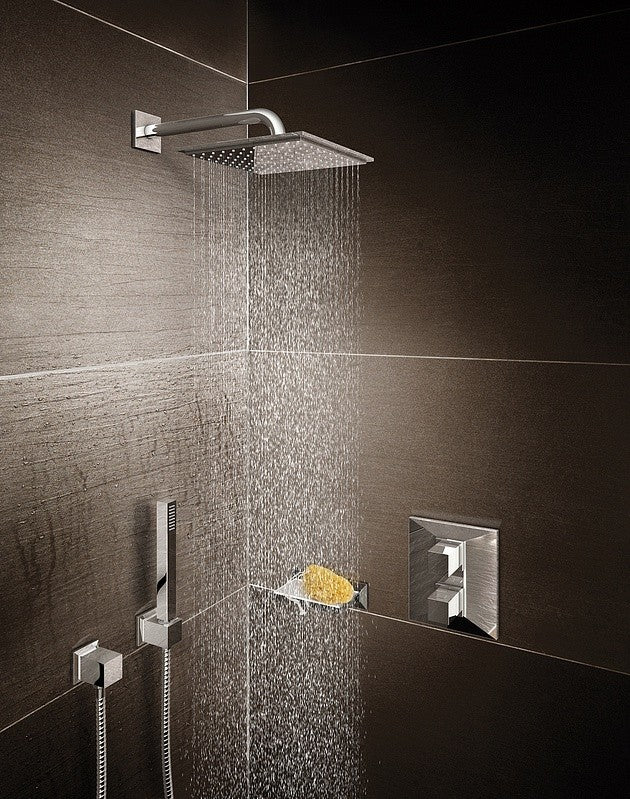 Palarie dus fix Grohe Rainshower Allure, cu brat, cu limitator de debit, montaj pe perete, 22x22 cm
