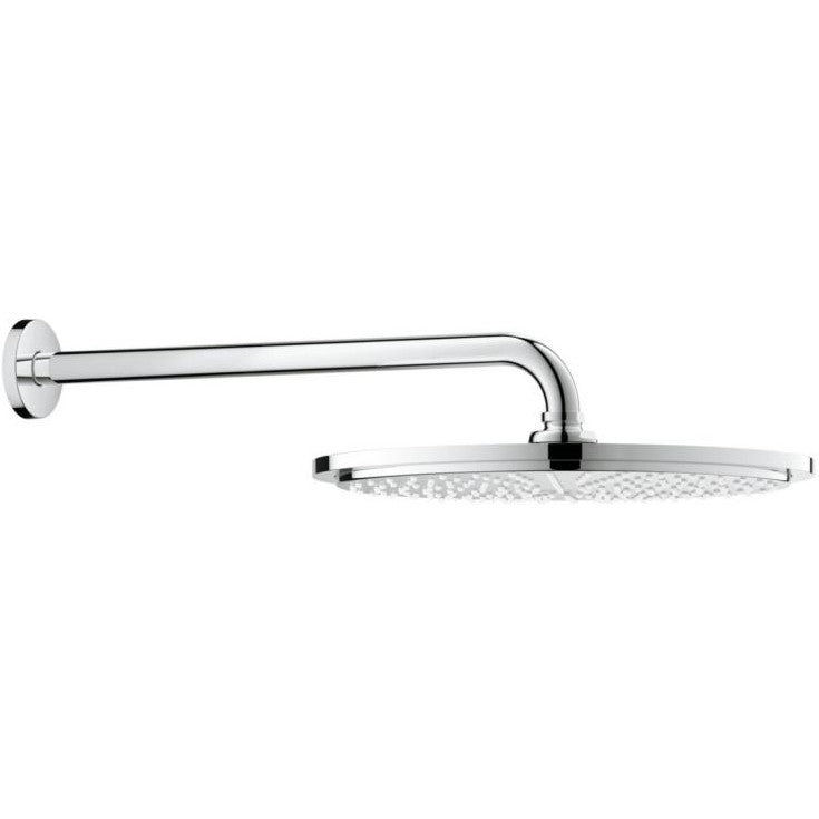 Palarie dus fix Grohe Rainshower Cosmopolitan 310, Ø31 cm cu brat, limitator de debit, montaj pe perete