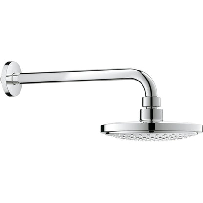 Palarie dus fix Grohe Rainshower Cosmopolitan, cu brat, cu limitator de debit, montaj pe perete, Ø21 cm