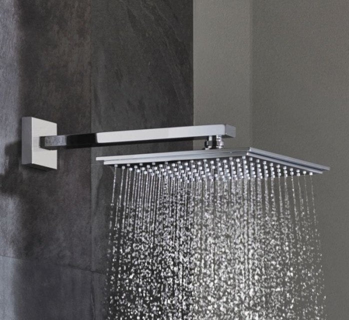 Palarie dus fix Grohe Euphoria Cube 150, cu brat cu montaj pe perete