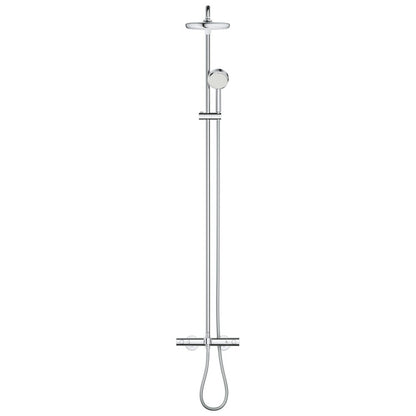 Coloana dus cu baterie si termostat Grohe New Tempesta Cosmopolitan 210, cu pipa cada