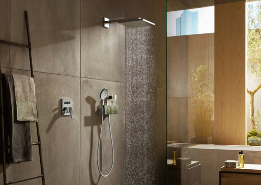 Palarie dus fix Hansgrohe Raindance E 300, cu brat, bronz satinat