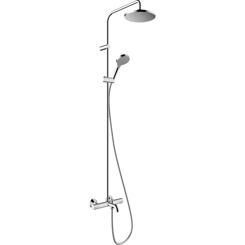 Coloana dus cu baterie si termostat Hansgrohe Vernis Blend Showerpipe 200