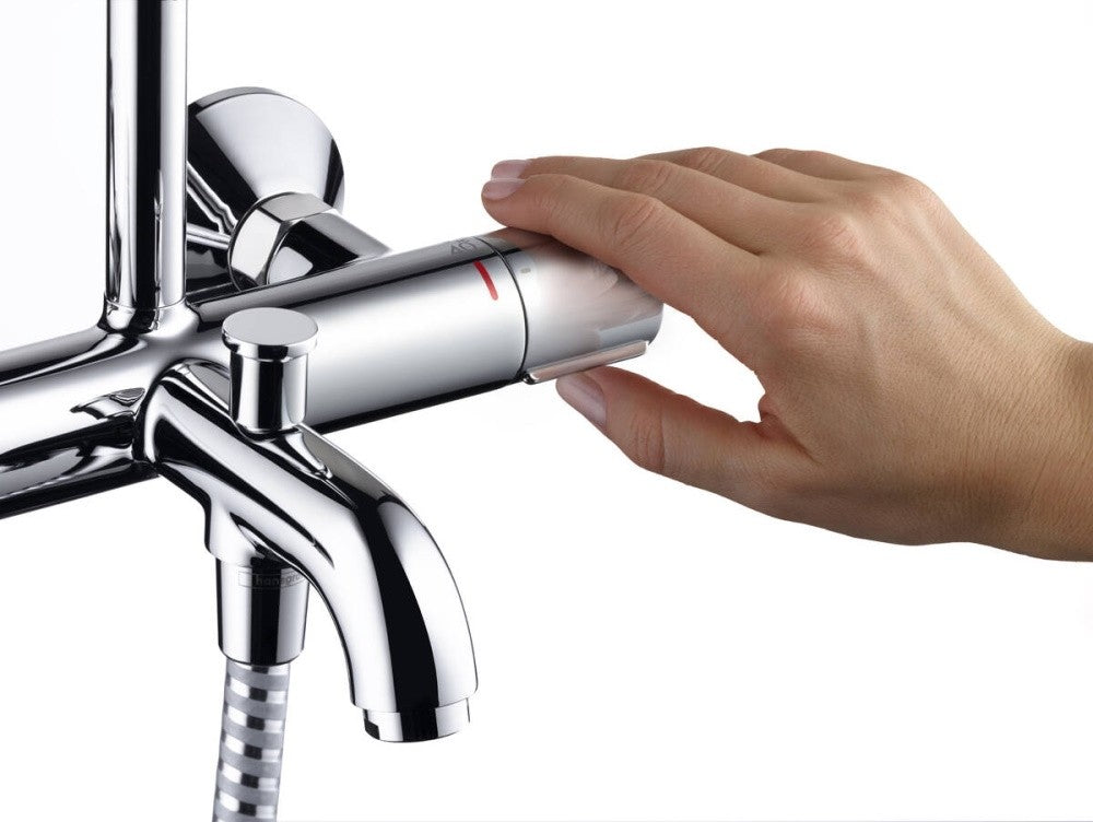Coloana dus cu baterie si termostat Hansgrohe Vernis Blend Showerpipe 200