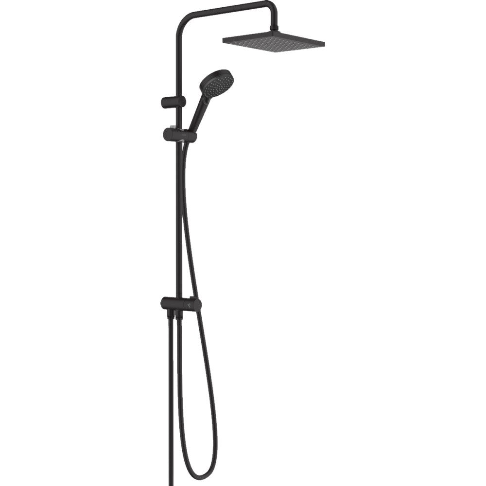 Coloana dus fara baterie Hansgrohe Vernis Shape 230 1jet, negru mat
