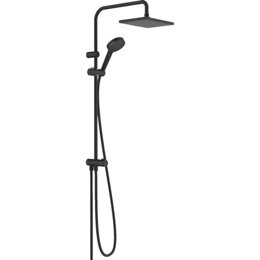 Coloana dus fara baterie Hansgrohe Vernis Shape 230 1jet, negru mat