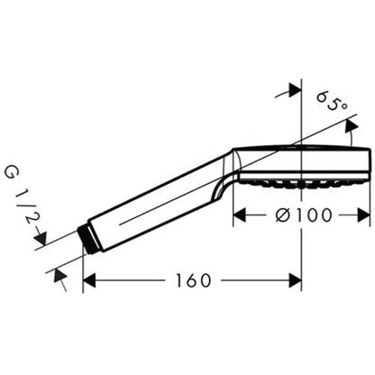 Para dus Hansgrohe Crometta 100 1jet, crom